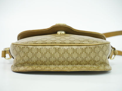 CELINE マカダム ショルダーバッグ ベージュ