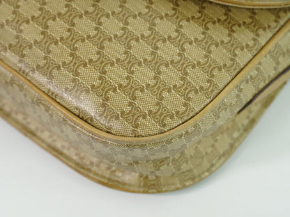 CELINE マカダム ショルダーバッグ ベージュ