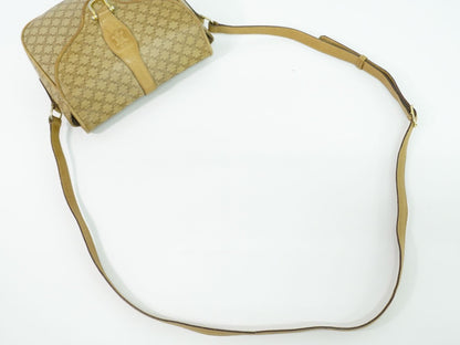 CELINE マカダム ショルダーバッグ ベージュ