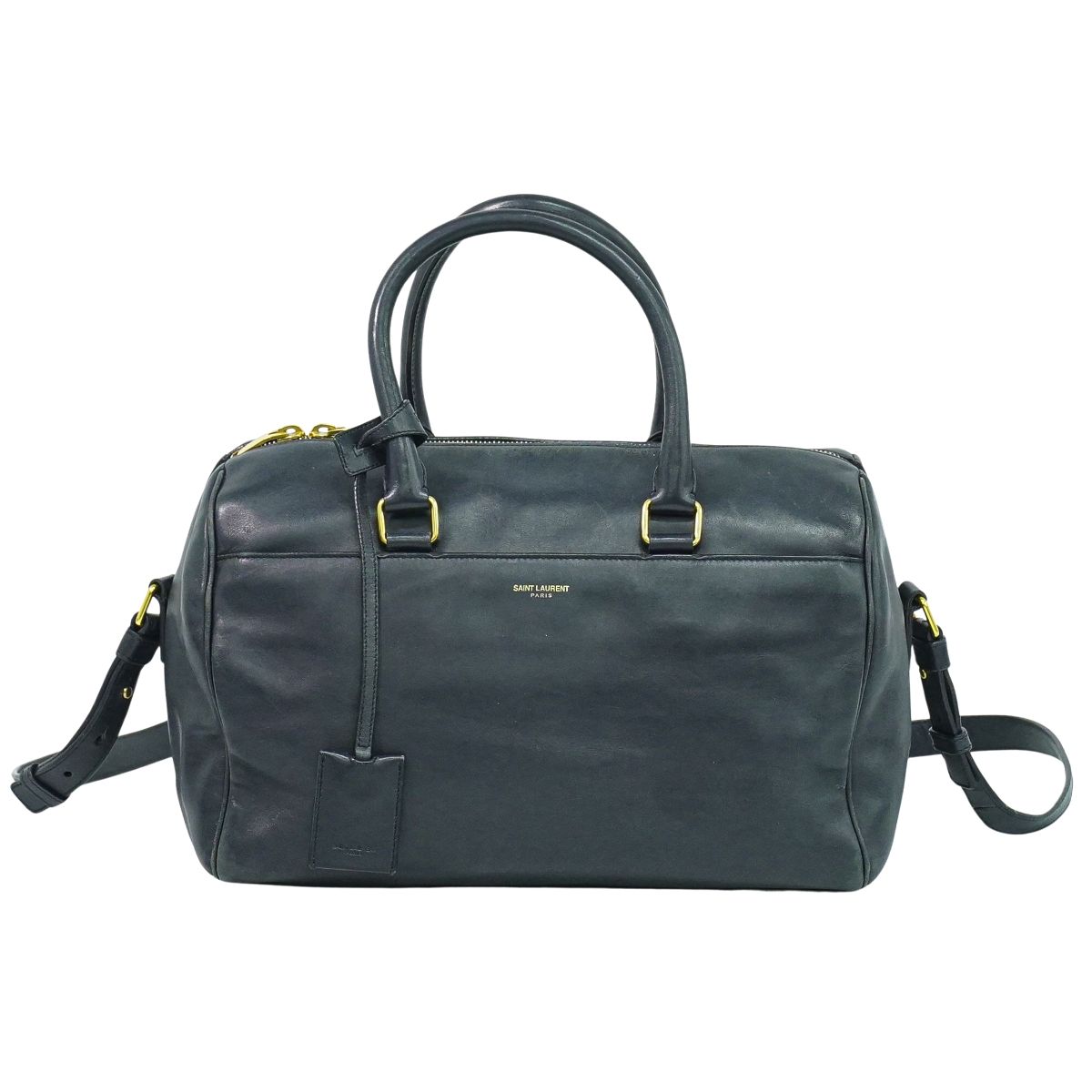 SAINT LAURENT クラシック ダッフル 2WAY ショルダーバッグ ネイビー 322049