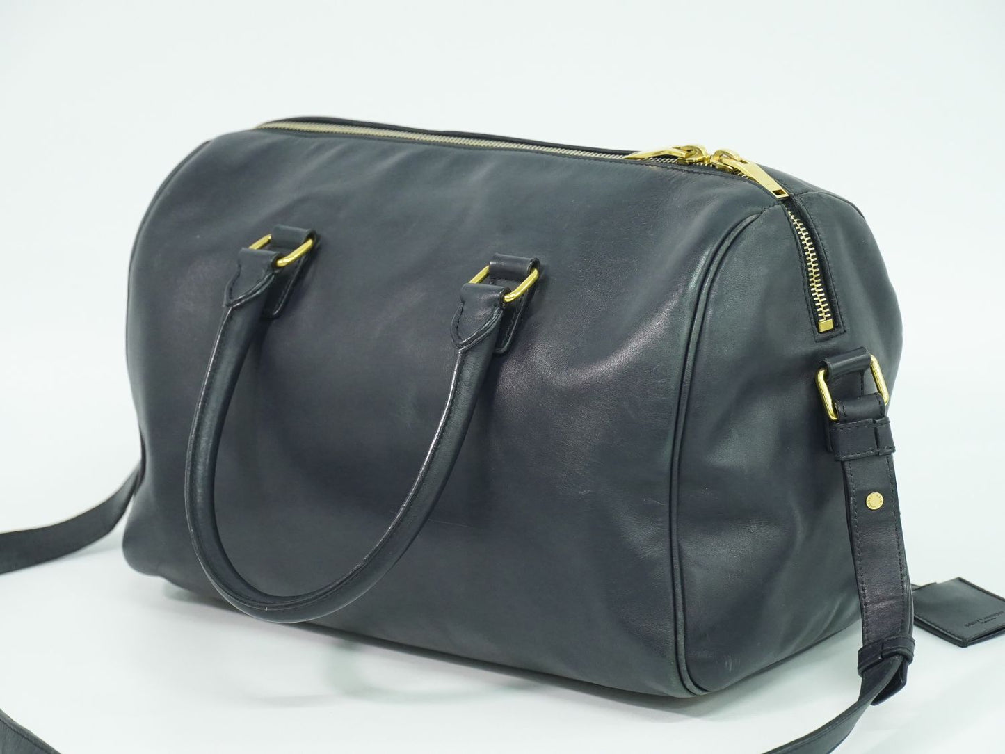 SAINT LAURENT クラシック ダッフル 2WAY ショルダーバッグ ネイビー 322049