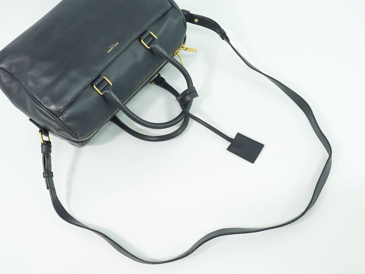 SAINT LAURENT クラシック ダッフル 2WAY ショルダーバッグ ネイビー 322049