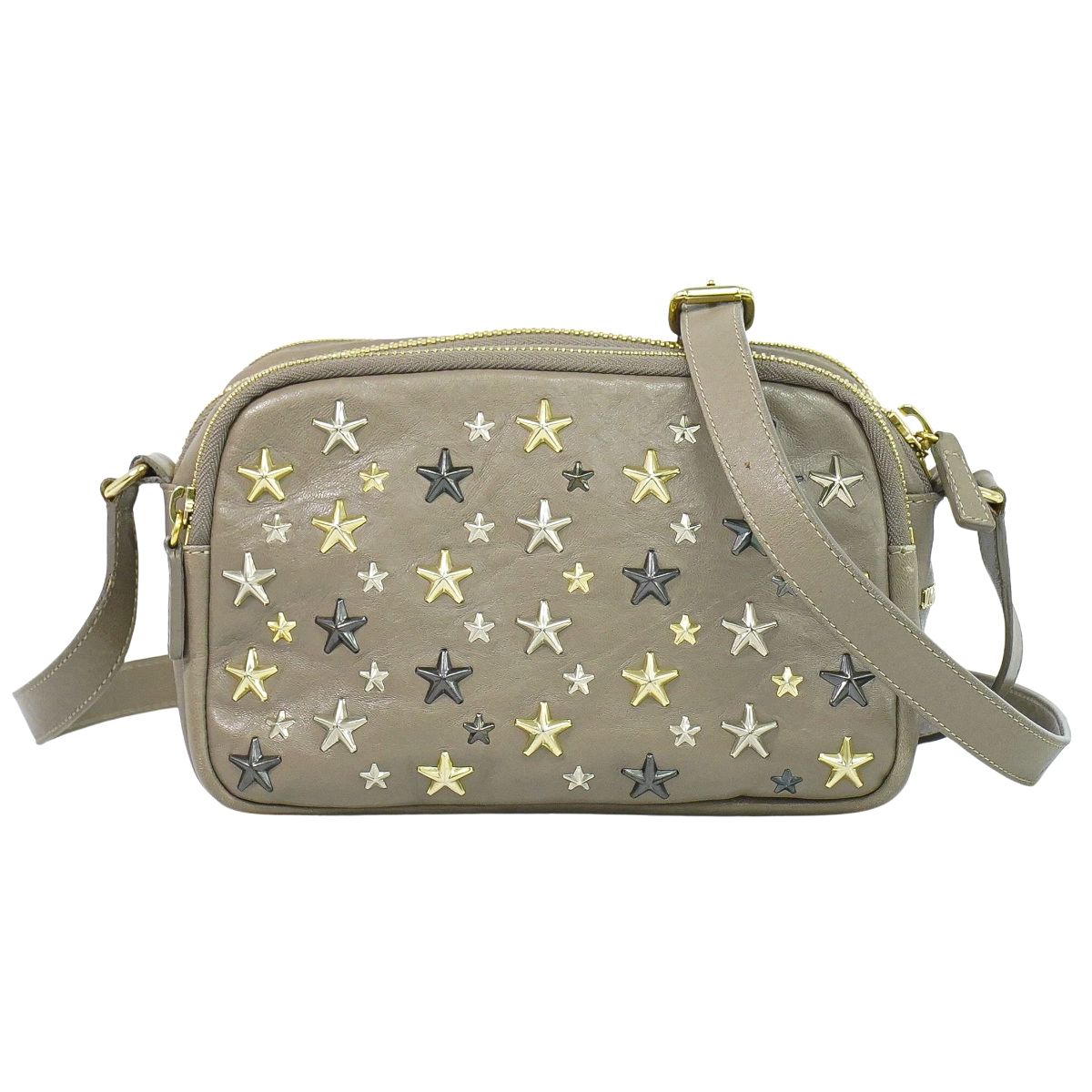 JIMMY CHOO スタースタッズ ショルダーバッグ グレージュ