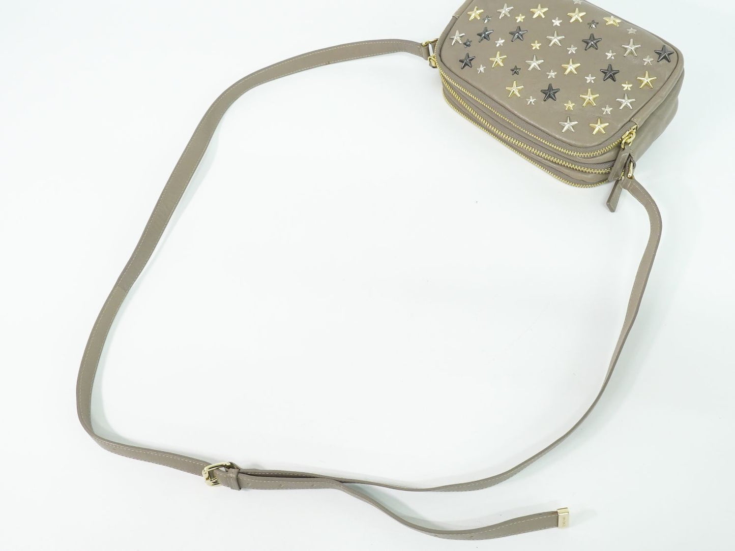 JIMMY CHOO スタースタッズ ショルダーバッグ グレージュ