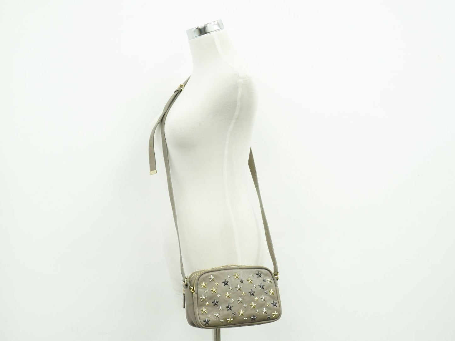 JIMMY CHOO スタースタッズ ショルダーバッグ グレージュ