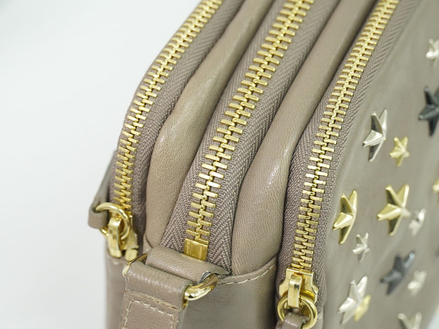 JIMMY CHOO スタースタッズ ショルダーバッグ グレージュ