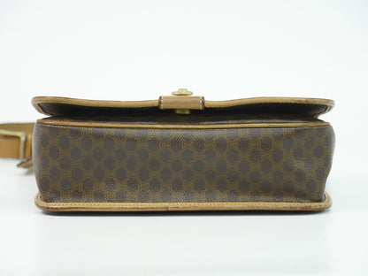 CELINE マカダム ショルダーバッグ ブラウン