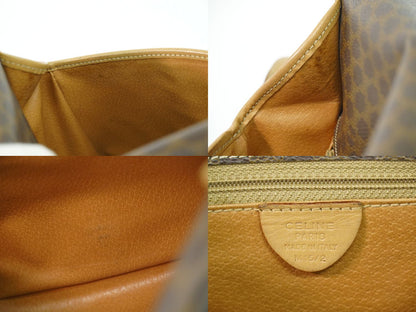 CELINE マカダム ショルダーバッグ ブラウン