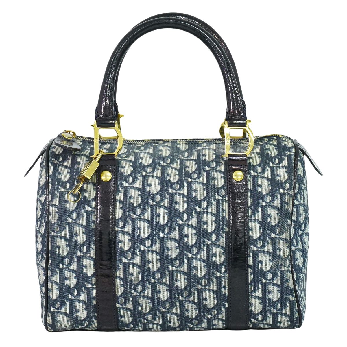 Christian Dior トロッター ミニ ボストンバッグ ネイビー