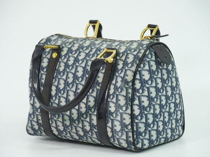 Christian Dior トロッター ミニ ボストンバッグ ネイビー