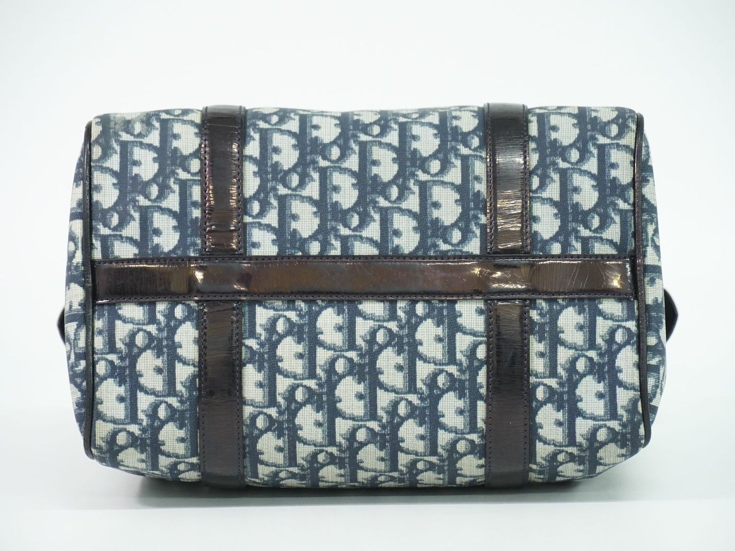 Christian Dior トロッター ミニ ボストンバッグ ネイビー