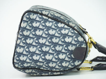 Christian Dior トロッター ミニ ボストンバッグ ネイビー