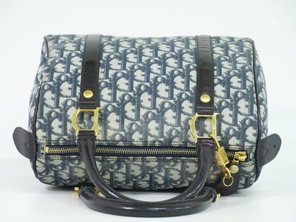 Christian Dior トロッター ミニ ボストンバッグ ネイビー