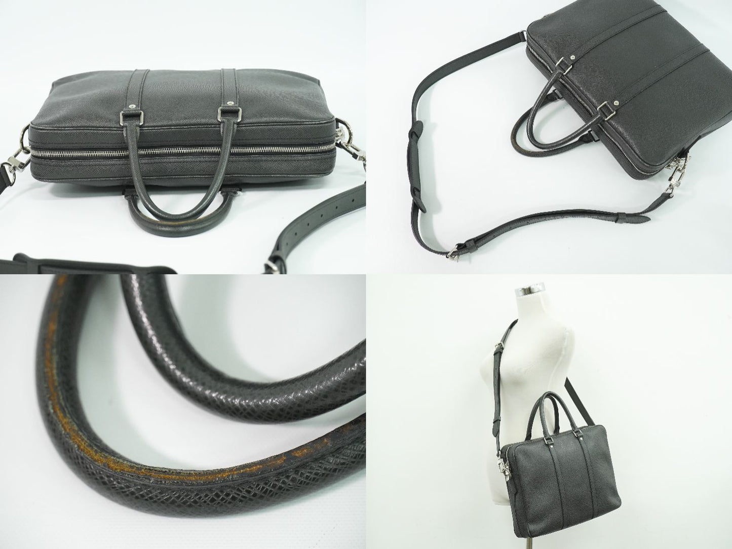 LOUIS VUITTON ポルトドキュマン ヴォワヤージュ タイガ レザー 2WAY ビジネスバッグ アルドワーズ M30638