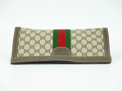 GUCCI オールドグッチ シェリーライン GGスプリーム クラッチバッグ ベージュ ブラウン
