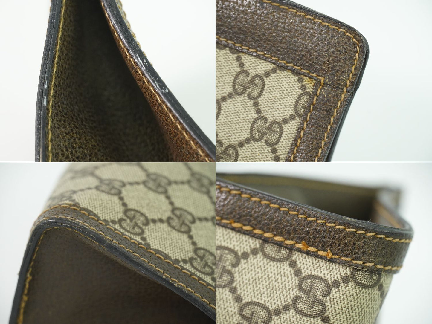 GUCCI オールドグッチ シェリーライン GGスプリーム クラッチバッグ ベージュ ブラウン