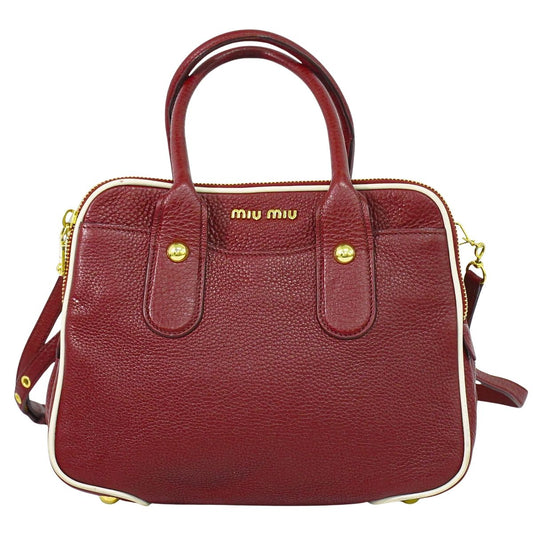 MIU MIU 2WAY ショルダーバッグ レッド