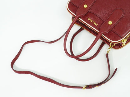 MIU MIU 2WAY ショルダーバッグ レッド