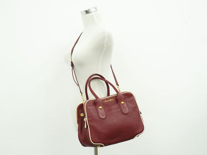 MIU MIU 2WAY ショルダーバッグ レッド