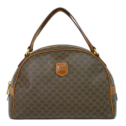 CELINE マカダム ハンドバッグ ブラウン