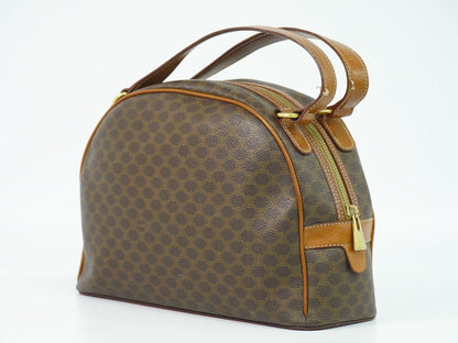 CELINE マカダム ハンドバッグ ブラウン