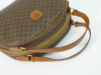 CELINE マカダム ハンドバッグ ブラウン