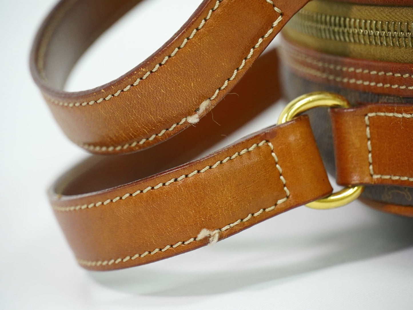 CELINE マカダム ハンドバッグ ブラウン