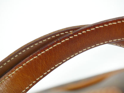 CELINE マカダム ハンドバッグ ブラウン