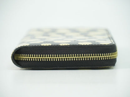 LOUIS VUITTON ジッピーウォレット モノグラム ヴェルニ ドットインフィニティ 草間彌生 長財布 ブラック ホワイト M91573