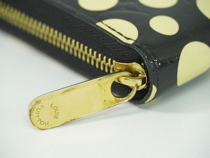 LOUIS VUITTON ジッピーウォレット モノグラム ヴェルニ ドットインフィニティ 草間彌生 長財布 ブラック ホワイト M91573