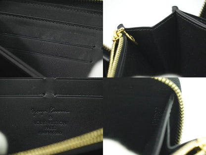 LOUIS VUITTON ジッピーウォレット モノグラム ヴェルニ ドットインフィニティ 草間彌生 長財布 ブラック ホワイト M91573