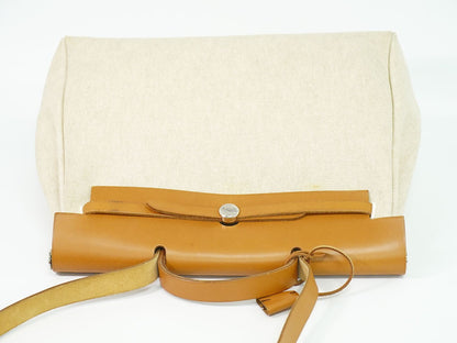 HERMES エールバッグ MM 2WAY ショルダーバッグ □D刻 2000年 ベージュ ブラウン