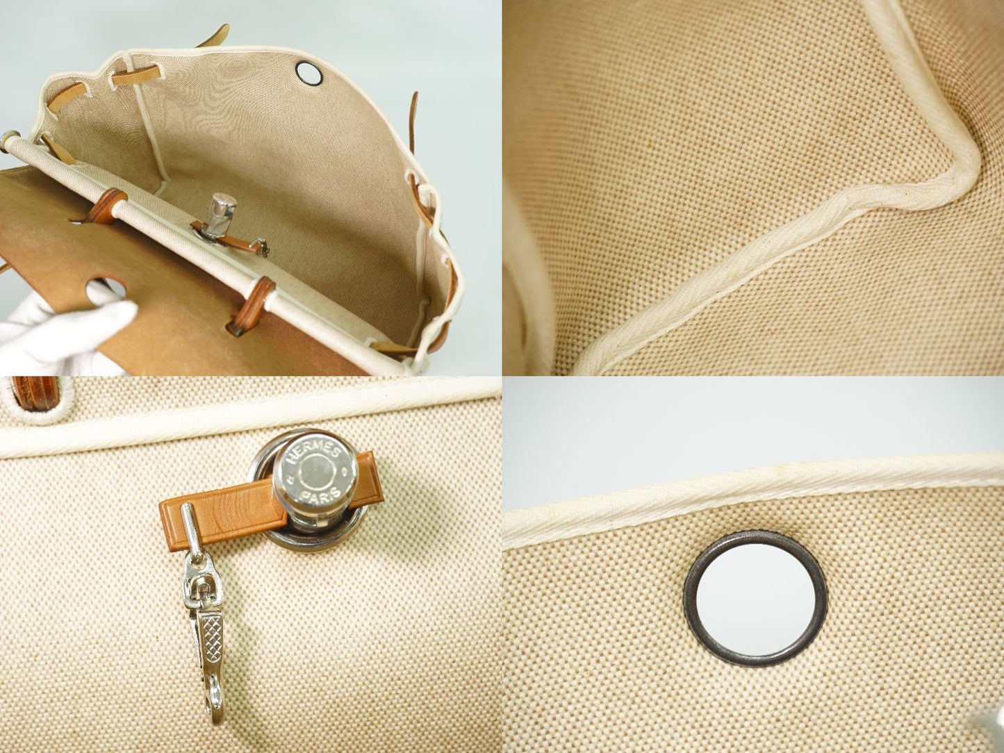 HERMES エールバッグ MM 2WAY ショルダーバッグ □D刻 2000年 ベージュ ブラウン
