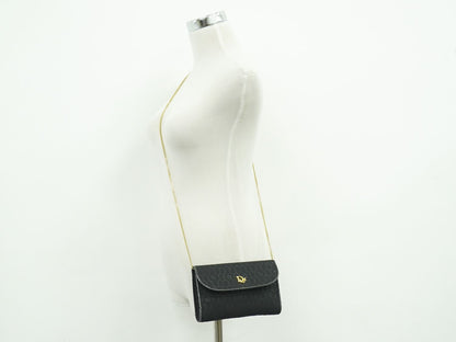 Christian Dior ハニカム柄 ショルダーバッグ ブラック