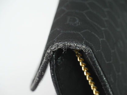 Christian Dior ハニカム柄 ショルダーバッグ ブラック