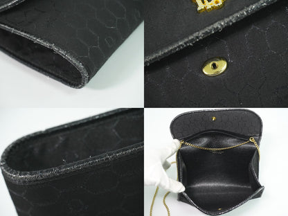 Christian Dior ハニカム柄 ショルダーバッグ ブラック