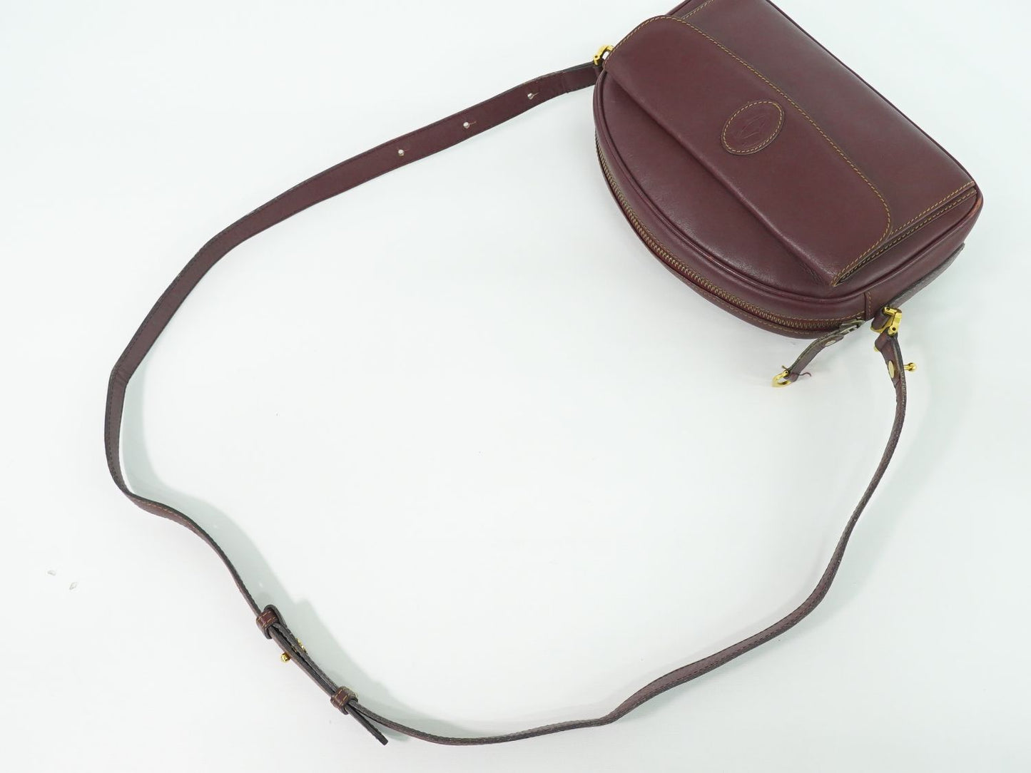 Cartier マストライン ショルダーバッグ ボルドー