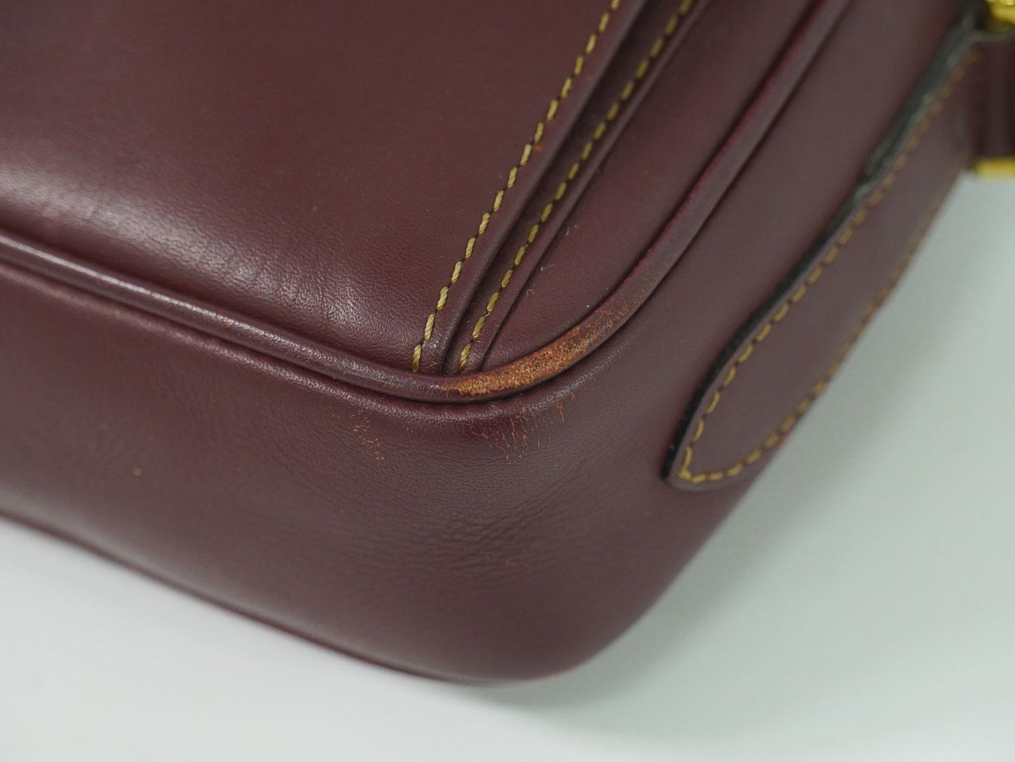 Cartier マストライン ショルダーバッグ ボルドー