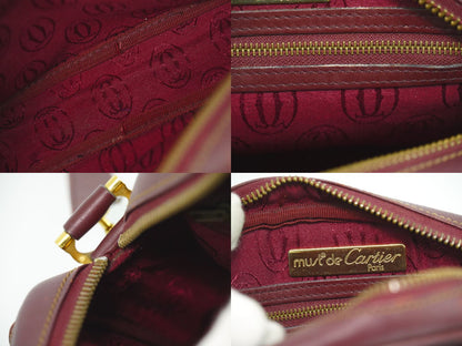 Cartier マストライン ショルダーバッグ ボルドー