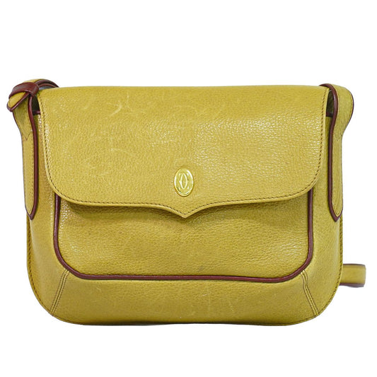 Cartier マストライン ショルダーバッグ マスタードイエロー