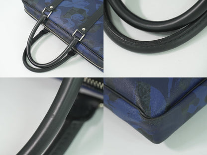 LOUIS VUITTON ポルトドキュマンヴォワヤージュ カモフラージュ ダミエ コバルト ビジネスバッグ ブルー N41507