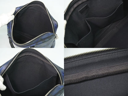 LOUIS VUITTON ポルトドキュマンヴォワヤージュ カモフラージュ ダミエ コバルト ビジネスバッグ ブルー N41507