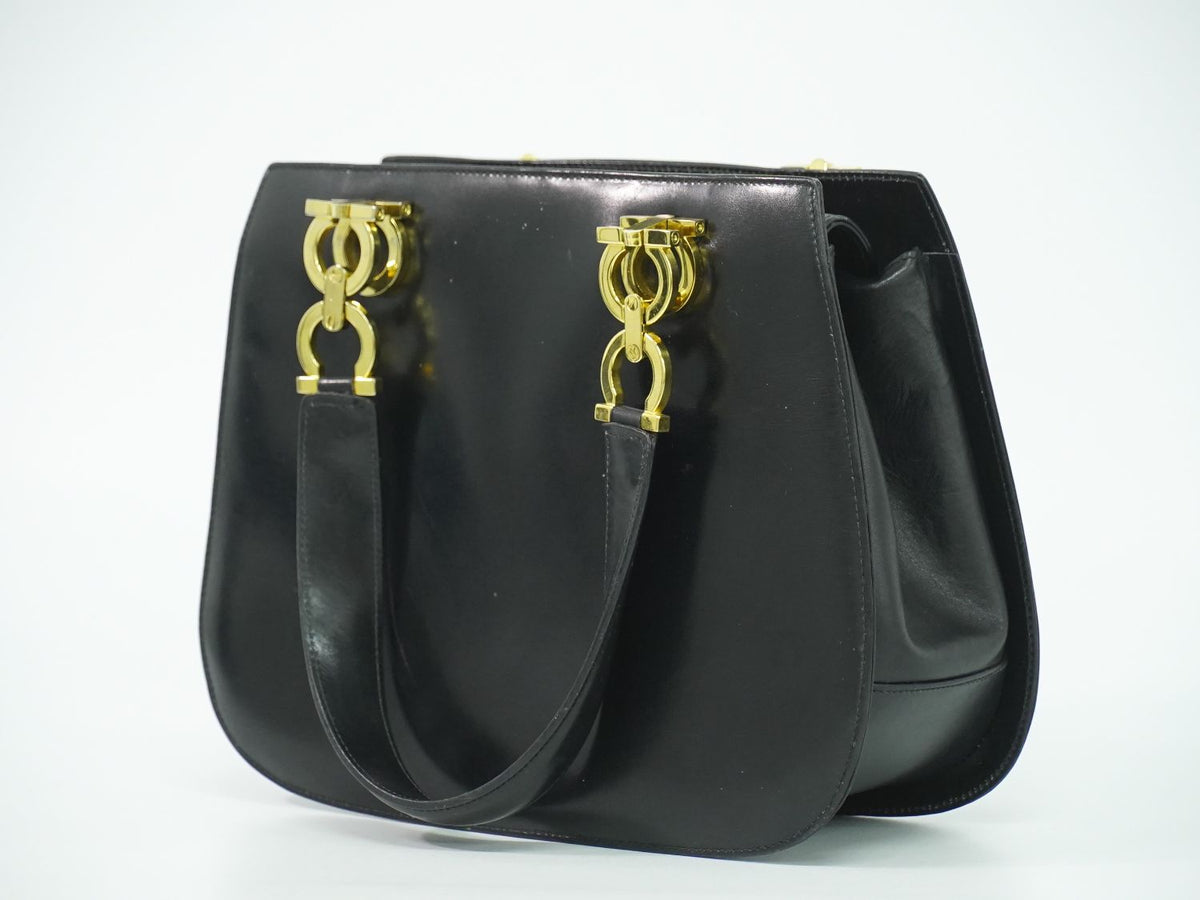 Salvatore Ferragamo Gancini Leather Handbag