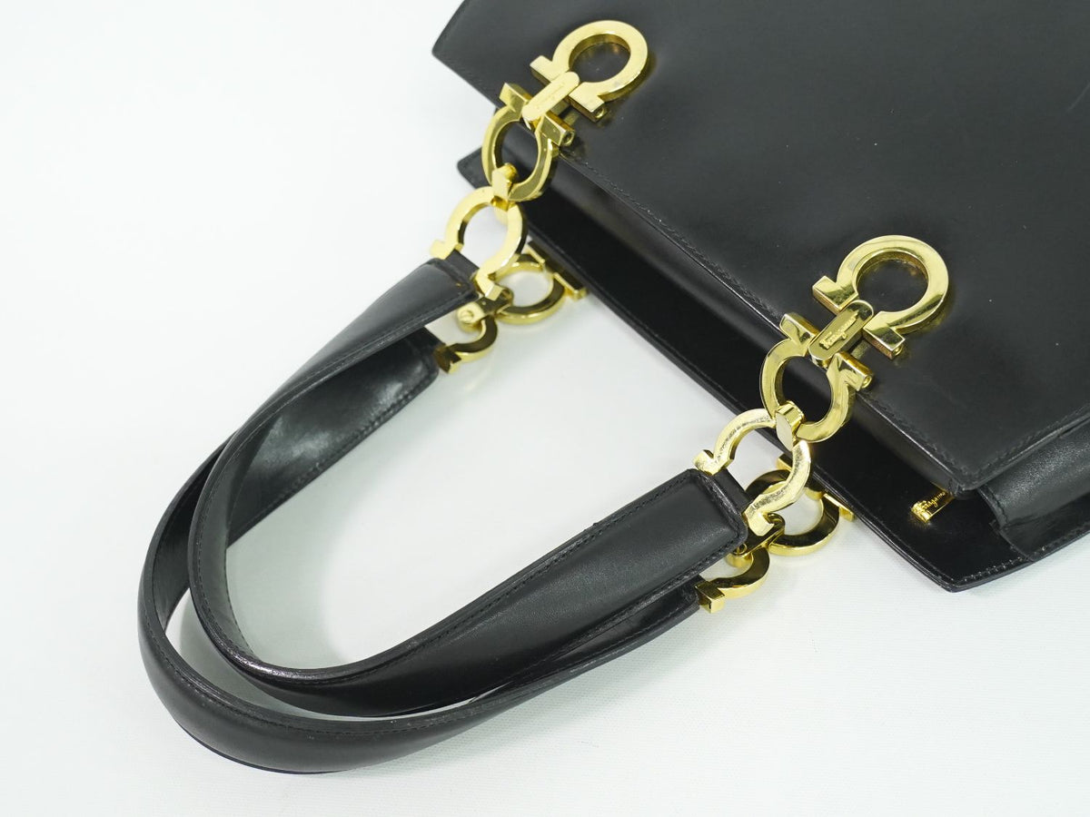 Salvatore Ferragamo Gancini Leather Handbag