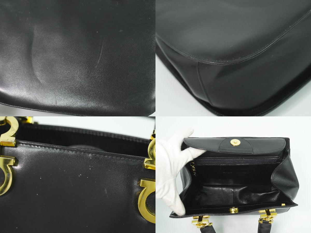 Salvatore Ferragamo Gancini Leather Handbag