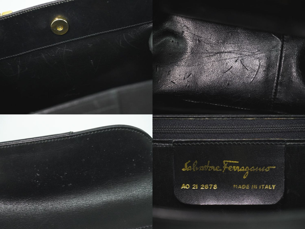 Salvatore Ferragamo Gancini Leather Handbag