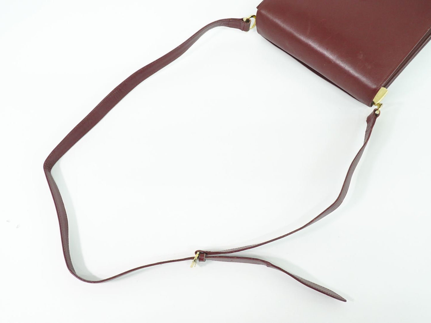 Cartier マストライン ショルダーバッグ ボルドー