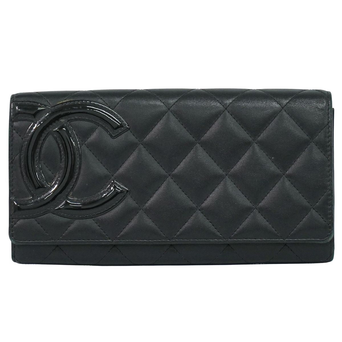 CHANEL ココマーク カンボンライン 長財布 ブラック