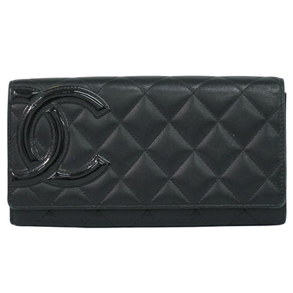 CHANEL ココマーク カンボンライン 長財布 ブラック