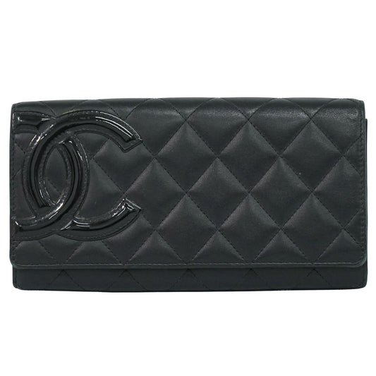 CHANEL ココマーク カンボンライン 長財布 ブラック